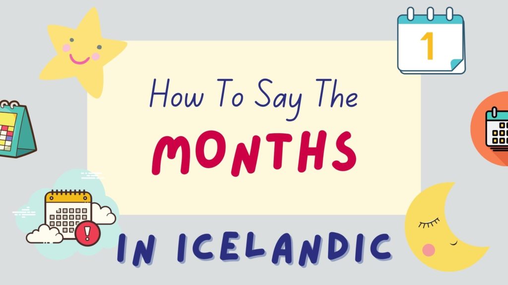 how to say the months in Icelandic