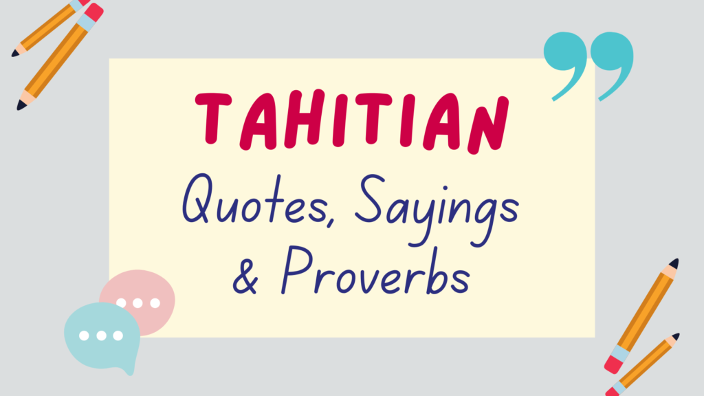 Tahitian quotes, sayings and proverbs - featured image