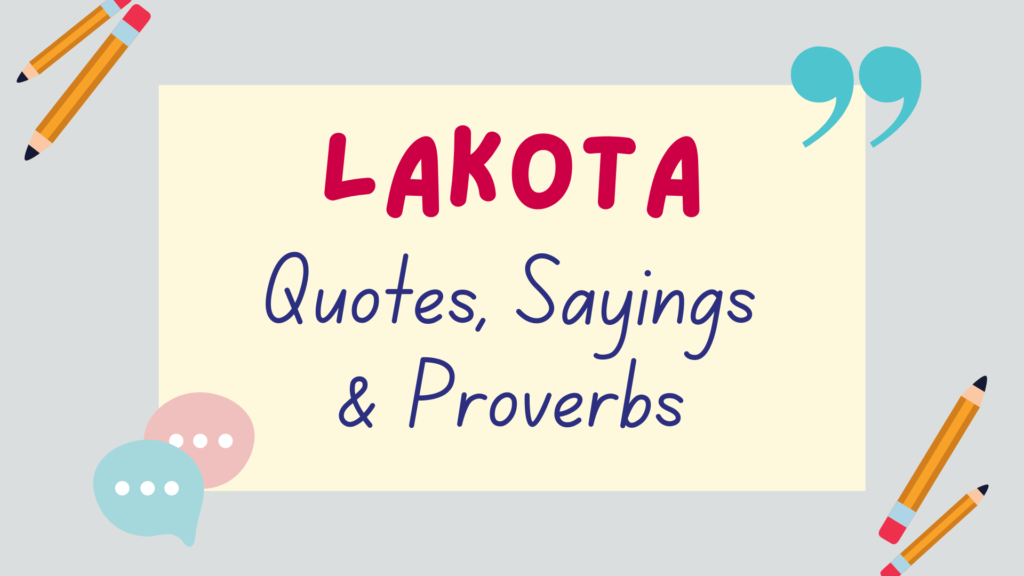 Lakota quotes, proverbs and sayings - featured image
