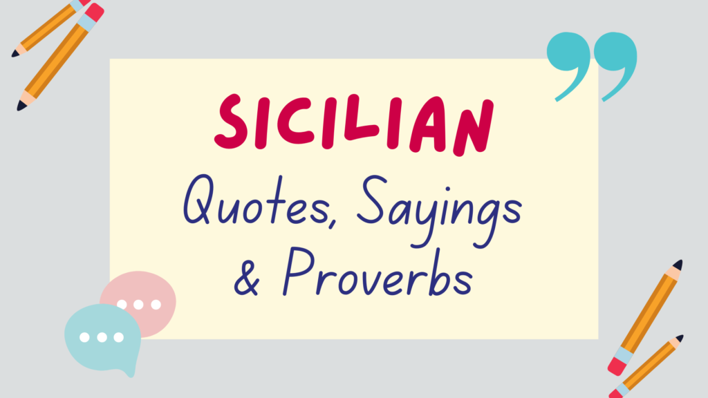 Sicilian quotes, Sicilian proverbs, Sicilian sayings - featured image