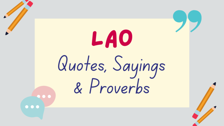 Lao quotes, Lao proverbs, Lao saying - featured image